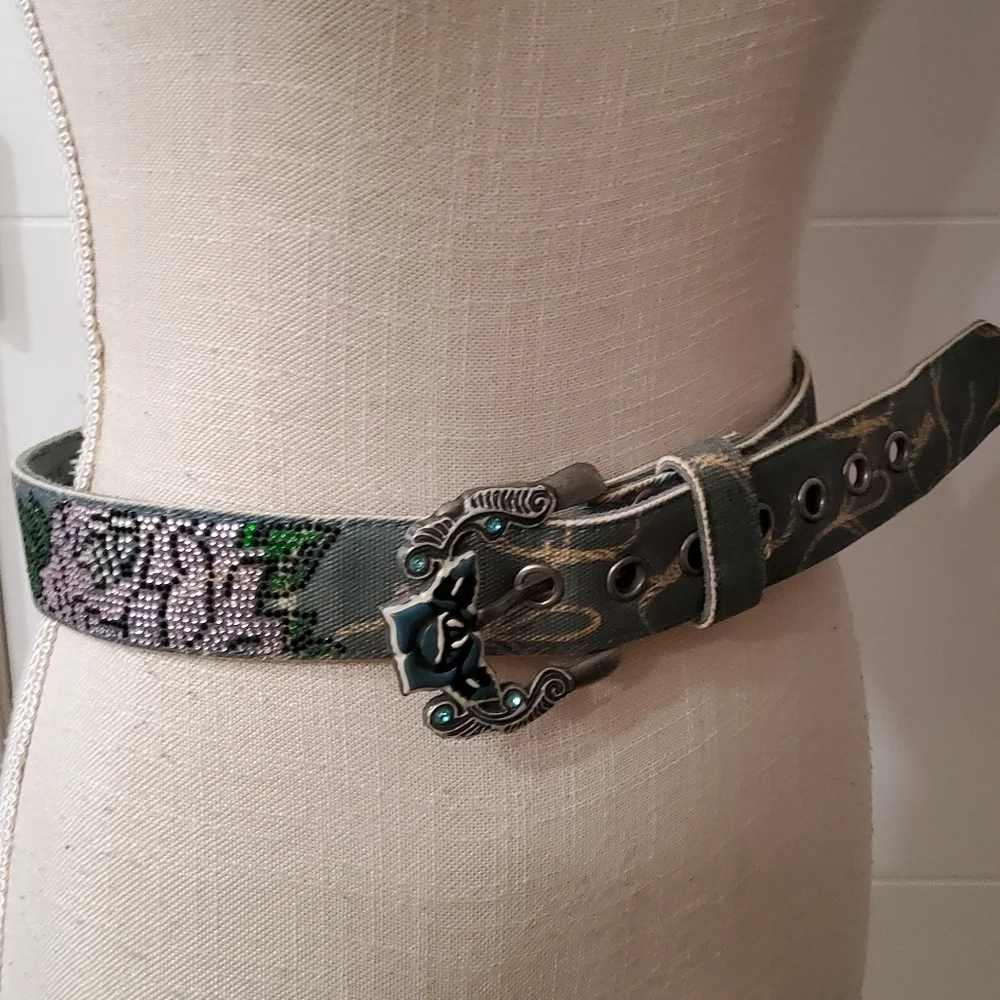 Ed Hardy Vintage Embroidered Belt Size S